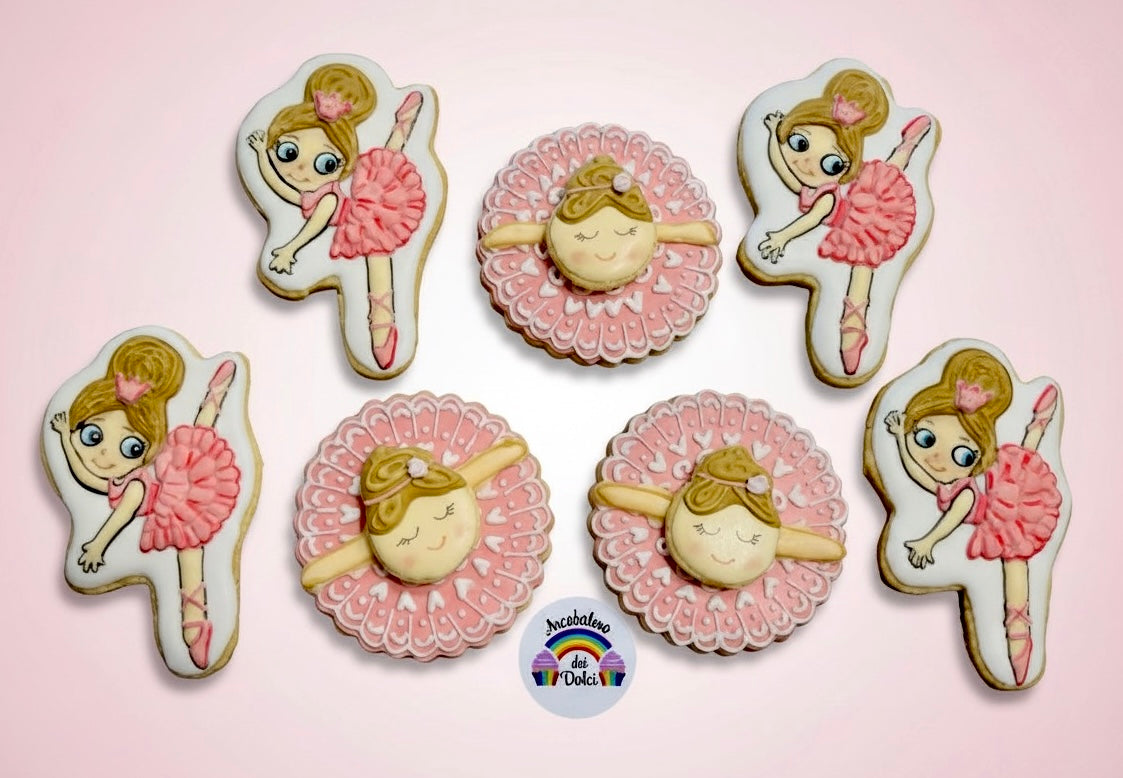 🩰 Biscotti decorati – Piccole ballerine rosa 🎀